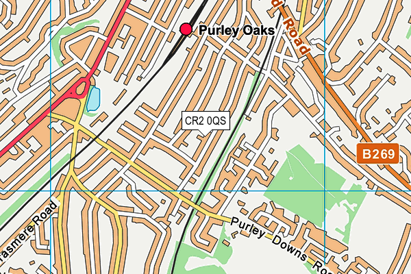Sanderstead Lawn Tennis & Social Club map (CR2 0QS) - OS VectorMap District (Ordnance Survey)