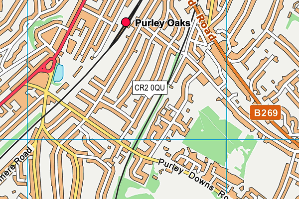 CR2 0QU map - OS VectorMap District (Ordnance Survey)