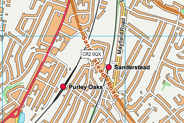 CR2 0QX map - OS VectorMap District (Ordnance Survey)