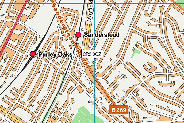 CR2 0QZ map - OS VectorMap District (Ordnance Survey)