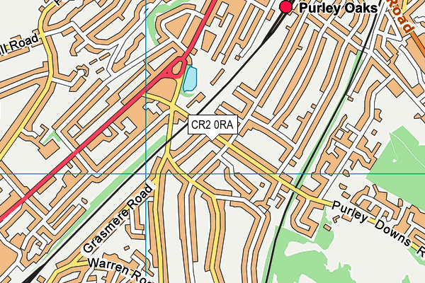 CR2 0RA map - OS VectorMap District (Ordnance Survey)