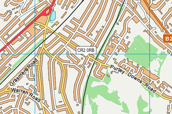 CR2 0RB map - OS VectorMap District (Ordnance Survey)