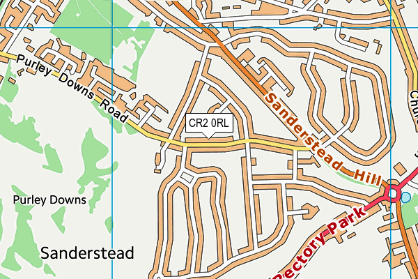 CR2 0RL map - OS VectorMap District (Ordnance Survey)