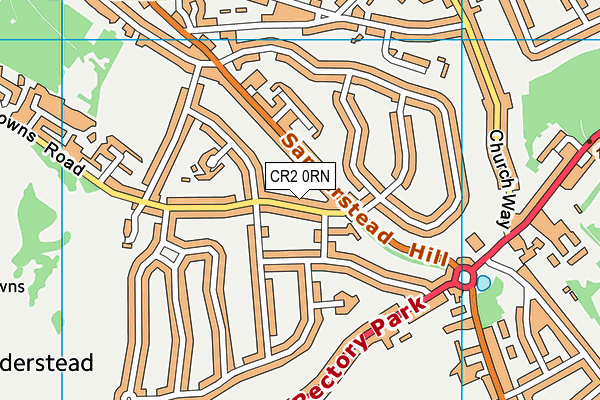 CR2 0RN map - OS VectorMap District (Ordnance Survey)