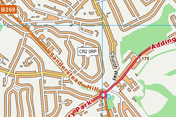 CR2 0RP map - OS VectorMap District (Ordnance Survey)