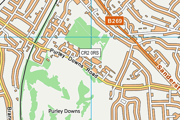CR2 0RS map - OS VectorMap District (Ordnance Survey)