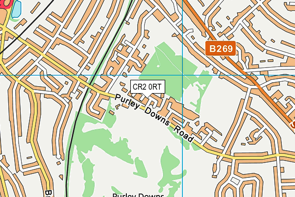 CR2 0RT map - OS VectorMap District (Ordnance Survey)
