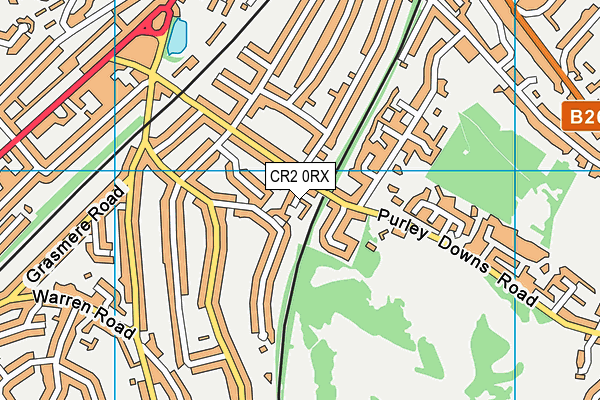 CR2 0RX map - OS VectorMap District (Ordnance Survey)