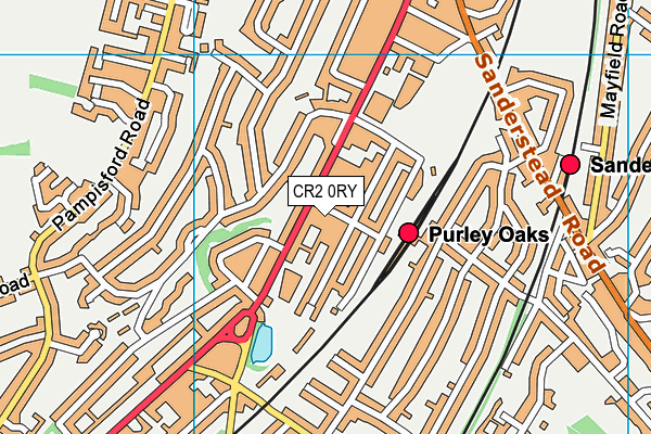 CR2 0RY map - OS VectorMap District (Ordnance Survey)