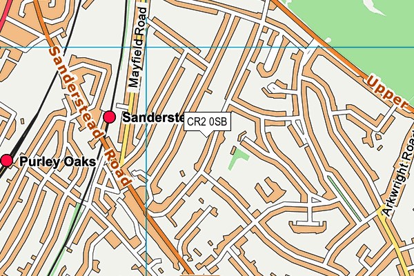 CR2 0SB map - OS VectorMap District (Ordnance Survey)