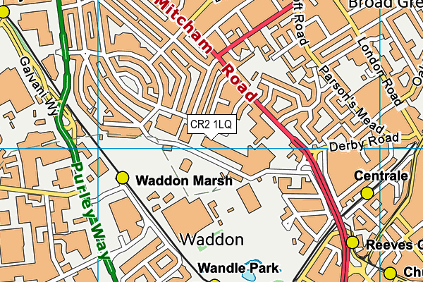 CR2 1LQ map - OS VectorMap District (Ordnance Survey)