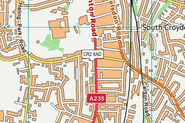 CR2 6AD map - OS VectorMap District (Ordnance Survey)