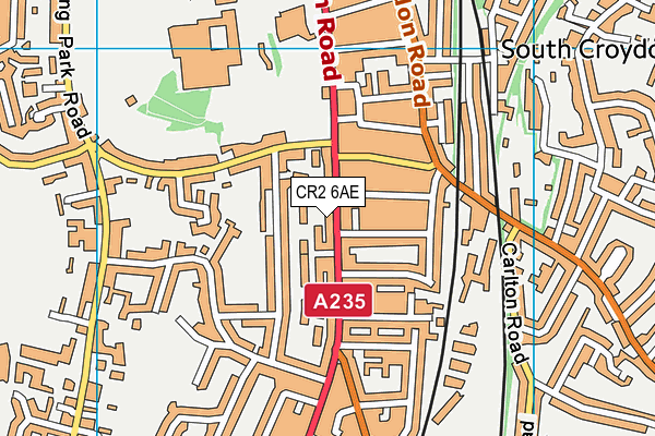 CR2 6AE map - OS VectorMap District (Ordnance Survey)