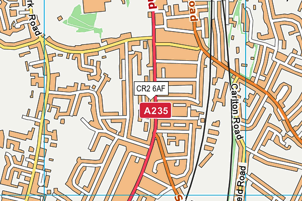 CR2 6AF map - OS VectorMap District (Ordnance Survey)