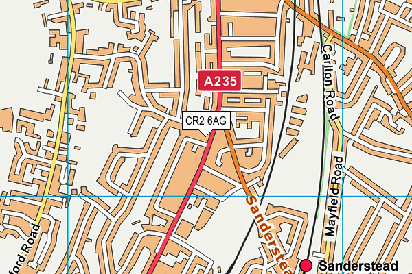 CR2 6AG map - OS VectorMap District (Ordnance Survey)