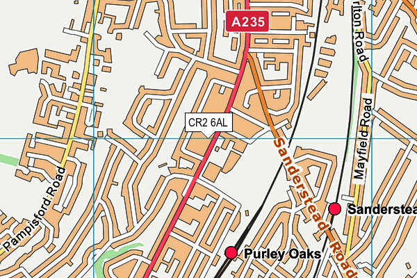 CR2 6AL map - OS VectorMap District (Ordnance Survey)