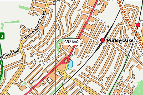 CR2 6AQ map - OS VectorMap District (Ordnance Survey)