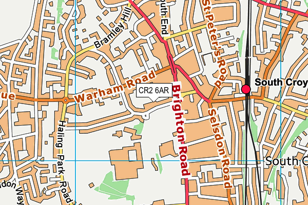 CR2 6AR map - OS VectorMap District (Ordnance Survey)