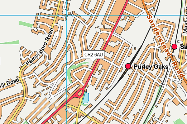 CR2 6AU map - OS VectorMap District (Ordnance Survey)