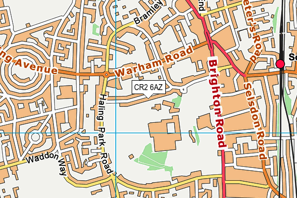 CR2 6AZ map - OS VectorMap District (Ordnance Survey)