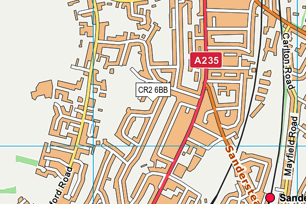 CR2 6BB map - OS VectorMap District (Ordnance Survey)