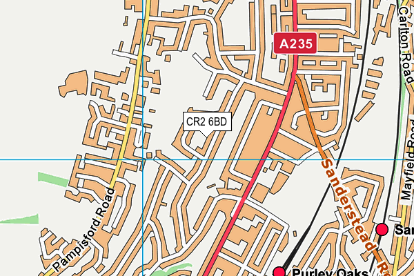 CR2 6BD map - OS VectorMap District (Ordnance Survey)