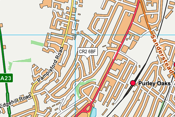 CR2 6BF map - OS VectorMap District (Ordnance Survey)