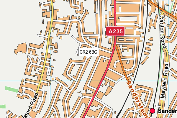 CR2 6BG map - OS VectorMap District (Ordnance Survey)