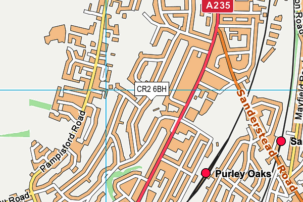 CR2 6BH map - OS VectorMap District (Ordnance Survey)