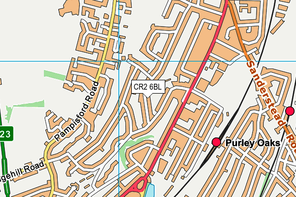 CR2 6BL map - OS VectorMap District (Ordnance Survey)