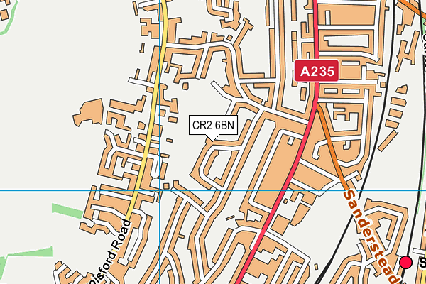 CR2 6BN map - OS VectorMap District (Ordnance Survey)