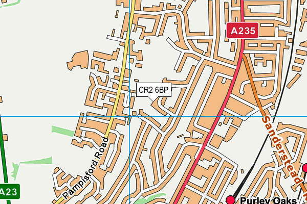 CR2 6BP map - OS VectorMap District (Ordnance Survey)