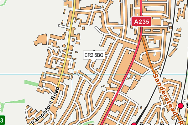 CR2 6BQ map - OS VectorMap District (Ordnance Survey)