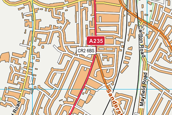 CR2 6BS map - OS VectorMap District (Ordnance Survey)