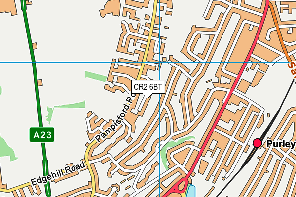 CR2 6BT map - OS VectorMap District (Ordnance Survey)