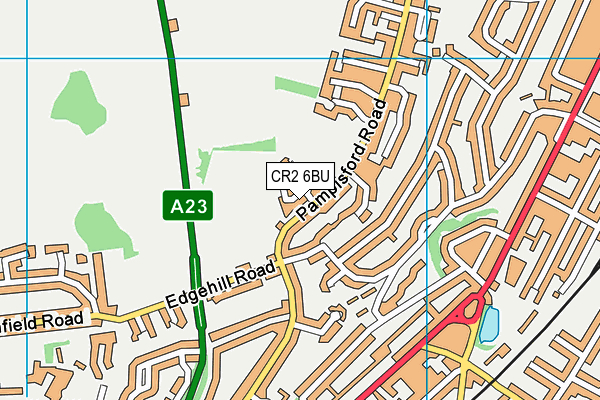 CR2 6BU map - OS VectorMap District (Ordnance Survey)