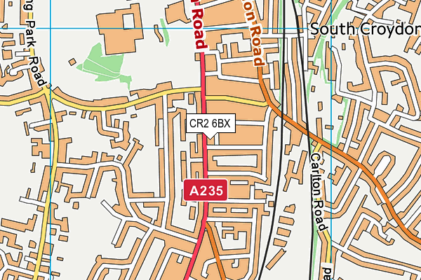 CR2 6BX map - OS VectorMap District (Ordnance Survey)