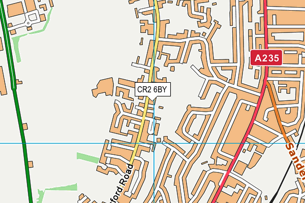 CR2 6BY map - OS VectorMap District (Ordnance Survey)
