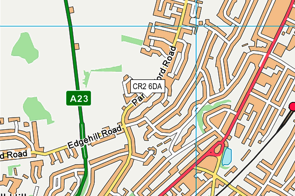 CR2 6DA map - OS VectorMap District (Ordnance Survey)