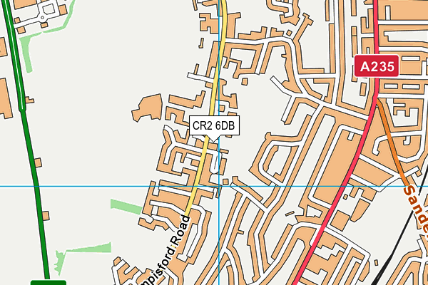 CR2 6DB map - OS VectorMap District (Ordnance Survey)