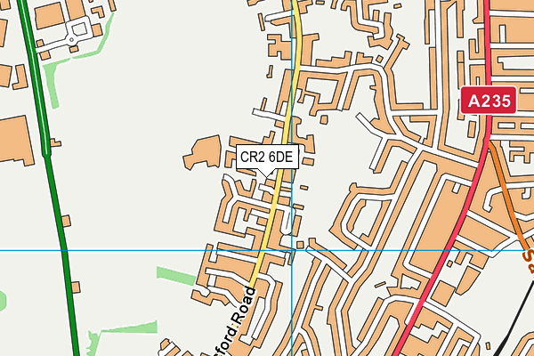 CR2 6DE map - OS VectorMap District (Ordnance Survey)