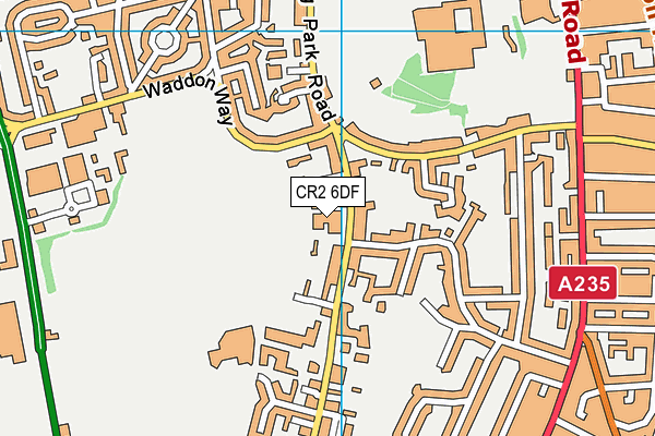 Regina Coeli Catholic Primary School map (CR2 6DF) - OS VectorMap District (Ordnance Survey)