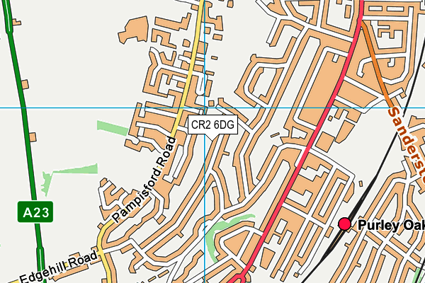 CR2 6DG map - OS VectorMap District (Ordnance Survey)