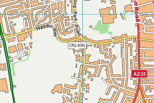 CR2 6DN map - OS VectorMap District (Ordnance Survey)