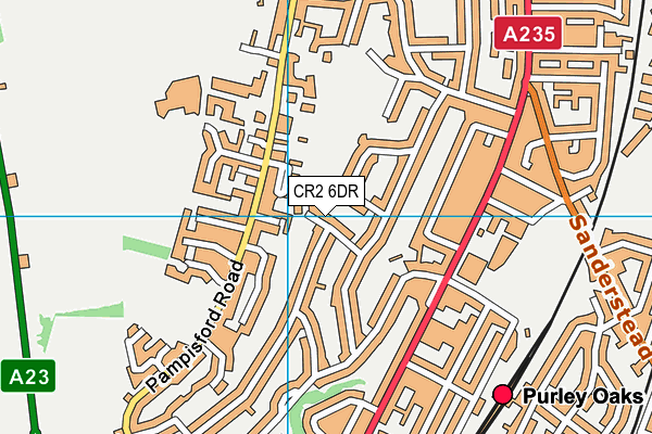 CR2 6DR map - OS VectorMap District (Ordnance Survey)