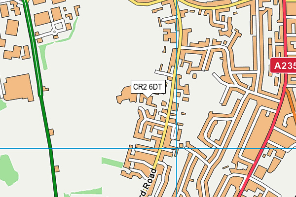 Harris Academy Purley map (CR2 6DT) - OS VectorMap District (Ordnance Survey)