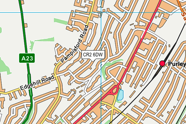 CR2 6DW map - OS VectorMap District (Ordnance Survey)