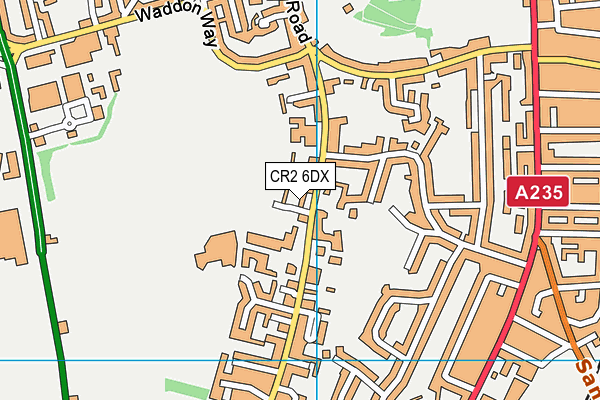 CR2 6DX map - OS VectorMap District (Ordnance Survey)