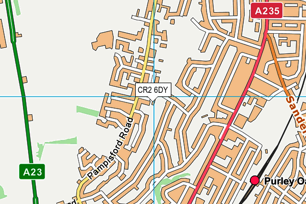 CR2 6DY map - OS VectorMap District (Ordnance Survey)
