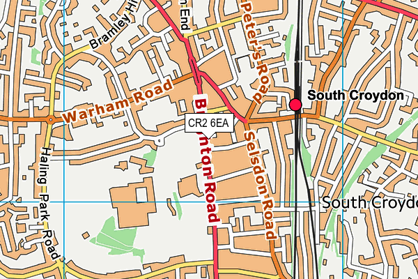 CR2 6EA map - OS VectorMap District (Ordnance Survey)